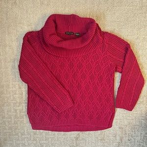 magenta camel neck sweater